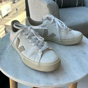 veja white leather campo sneakers